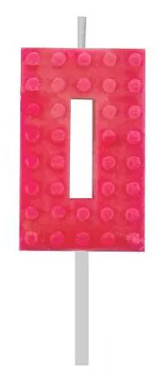 Sviečka č.0 lego červená