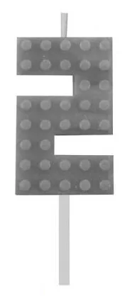 Sviečka č.2 lego šedá