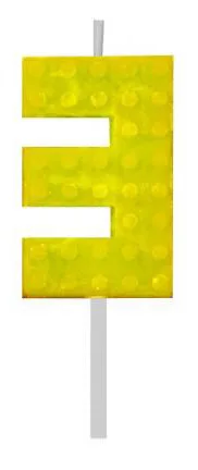 Sviečka č.3 lego žltá