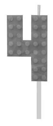 Sviečka č.4 lego šedá