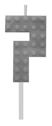 Sviečka č.7 lego šedá