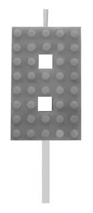 Sviečka č.8 lego šedá