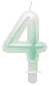 Sviečka č.4 ombre zelená