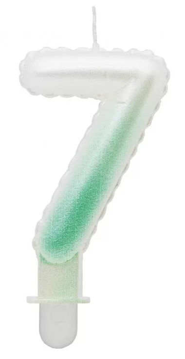 Sviečka č.7 ombre zelená