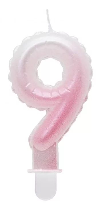 Sviečka č.9 ombre ružová