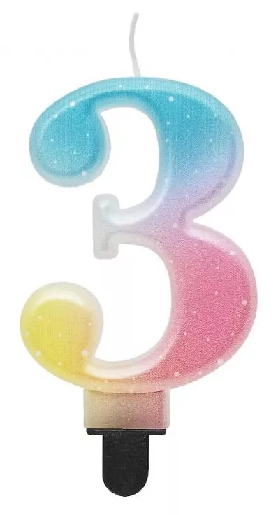 Sviečka č.3 ombre color