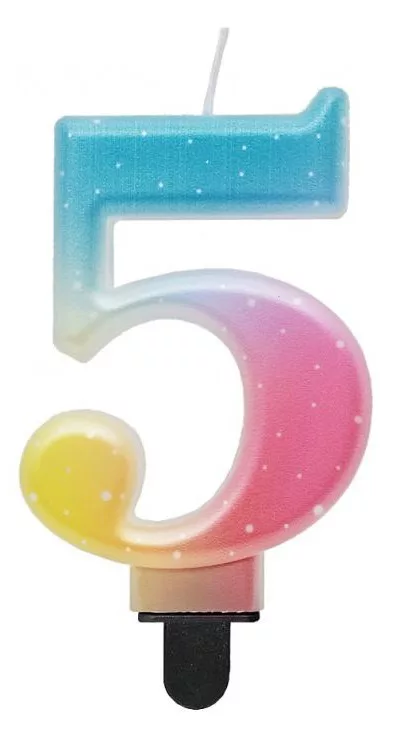 Sviečka č.5 ombre color