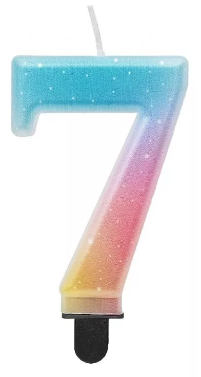 Sviečka č.7 ombre color