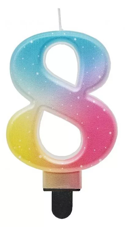 Sviečka č.8 ombre color
