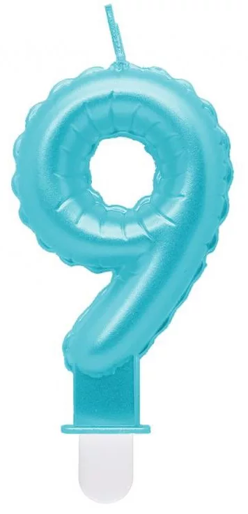 Sviečka č.9 balón modrá