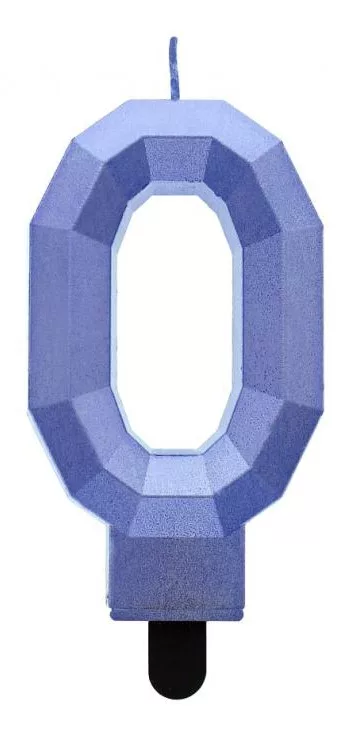 Sviečka č.0 diamant modrý
