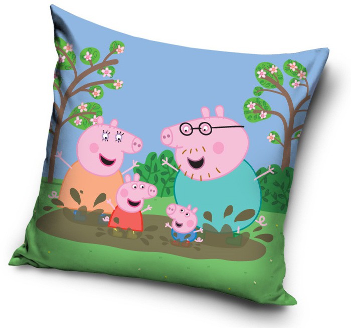 Obliečka na vankúšik 40x40 PEPPA PIG mláka