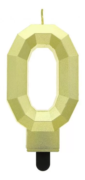 Sviečka č.0 diamant zlatá