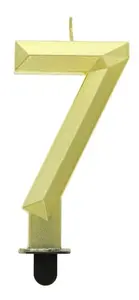 Sviečka č.7 diamant zlatá