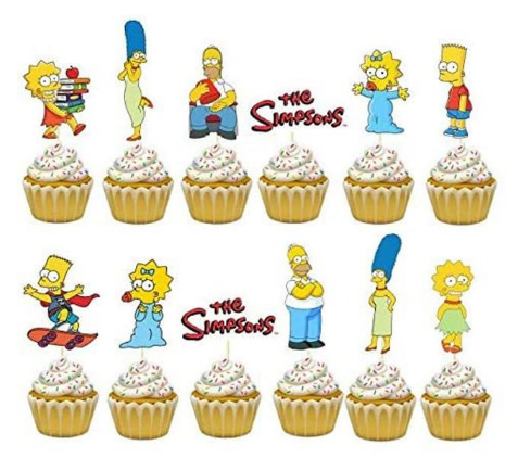 Tortový zápich SIMPSONOVCI (12ks)