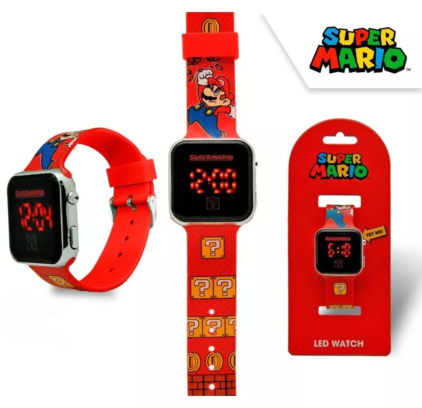 Digitálne LED hodinky SUPER MARIO
