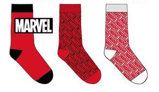 Pánske ponožky 3ks MARVEL červené - veľ.39/42