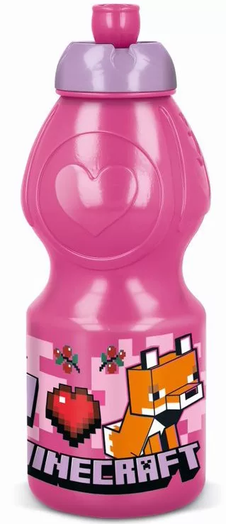Športová fľaša MINECRAFT pink (400ml)