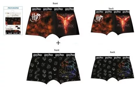 Pánske boxerky 2ks HARRY POTTER červené - veľ.S