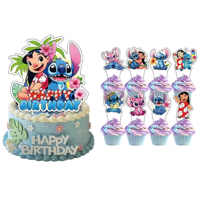 Tortový zápich LILO A STITCH úsmev (25ks)