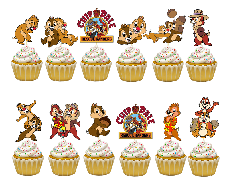 Tortový zápich CHIP A DALE (12ks)