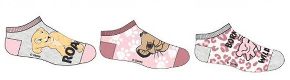 Krátke ponožky 3ks LEVÍ KRÁĽ girl - 31/34
