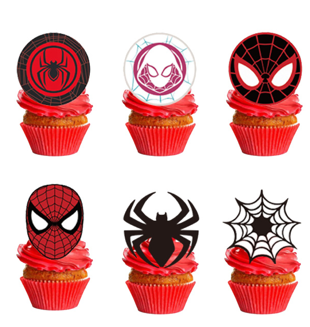 Tortový zápich SPIDERMAN znaky (24ks)