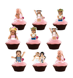 Tortový zápich ROBLOX girl (24ks)