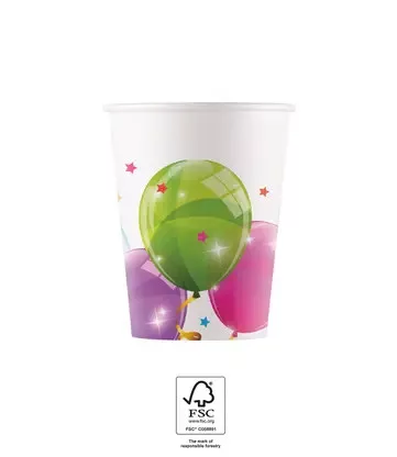 Papierový pohár 200ml BALÓNY