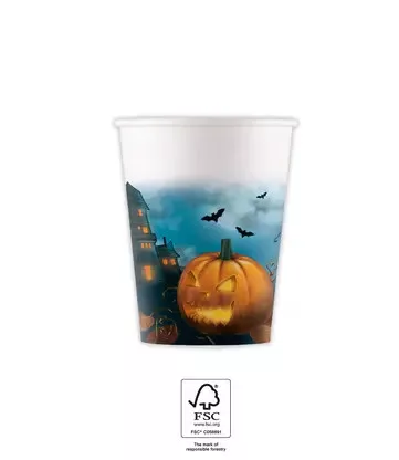 Papierový pohár 200ml HALLOWEEN tekvica