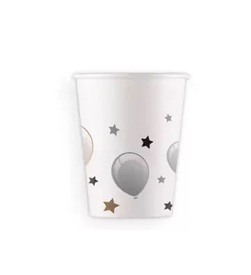 Papierový pohár 200ml BALÓNY strieborné