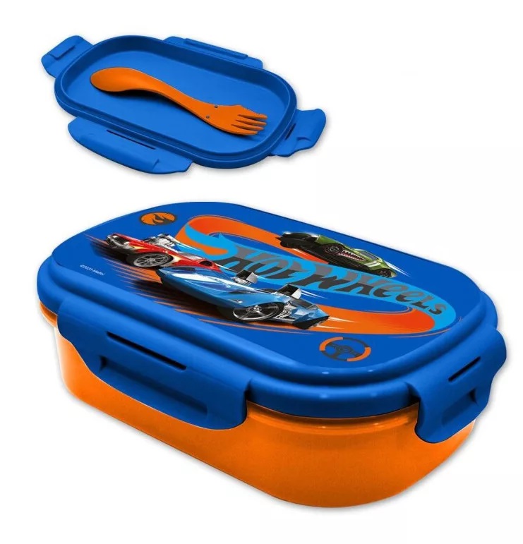 Desiatový box + príbor HOT WHEELS