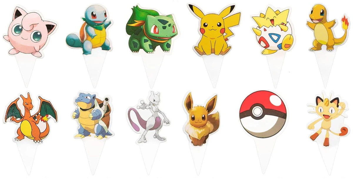 Tortový zápich POKÉMON (12ks)