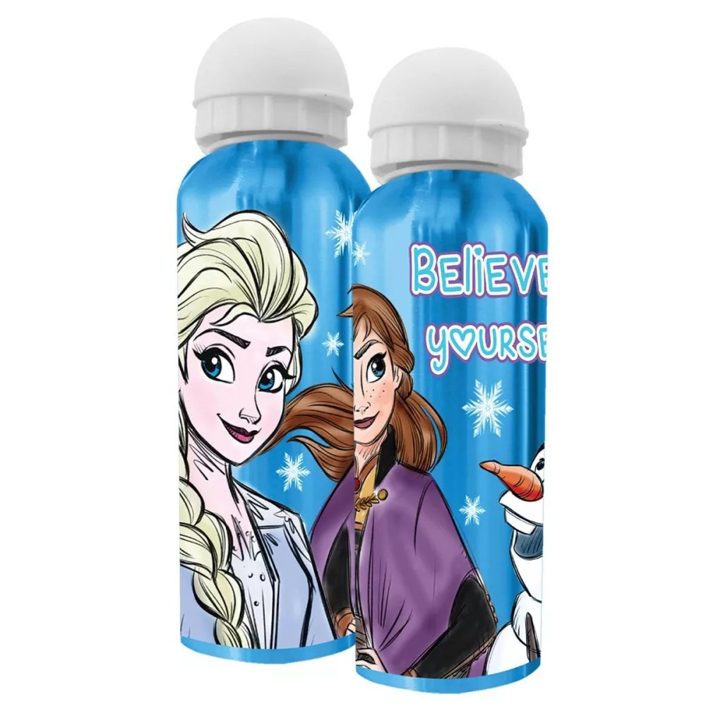 Hliníková fľaša FROZEN modrá (500ml)
