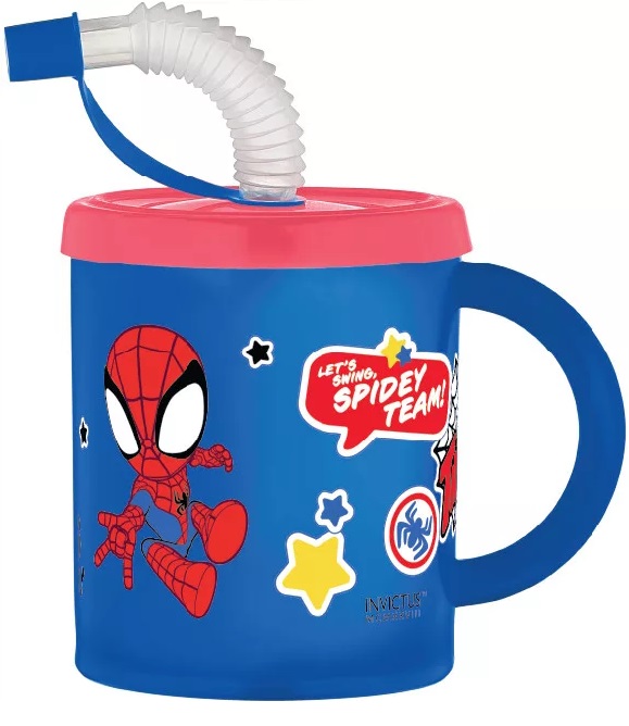 Plastový hrnček so slamkou SPIDERMAN