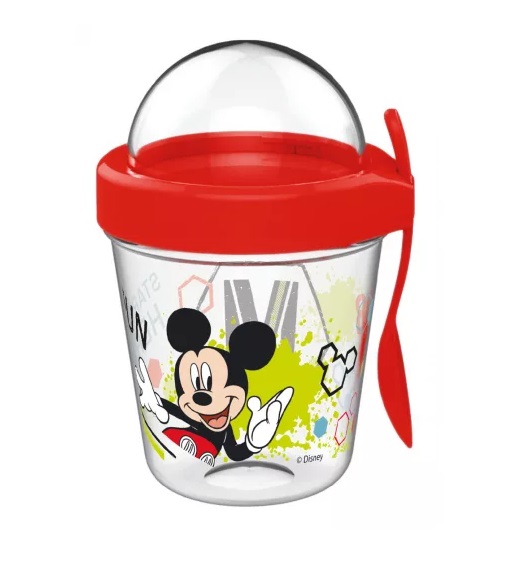 Plastový pohár s lyžičkou MICKEY MOUSE
