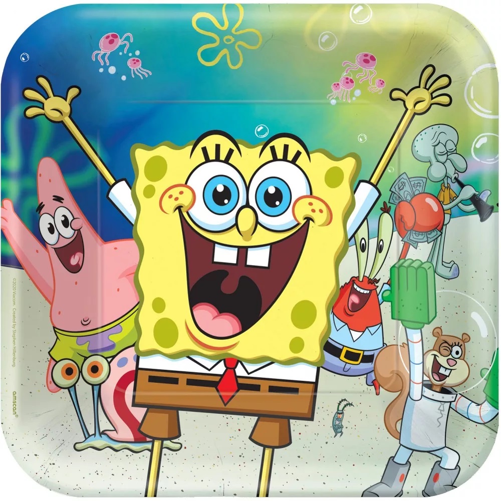 Papierový tanier SPONGEBOB