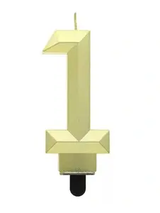 Sviečka č.1 diamant zlatá