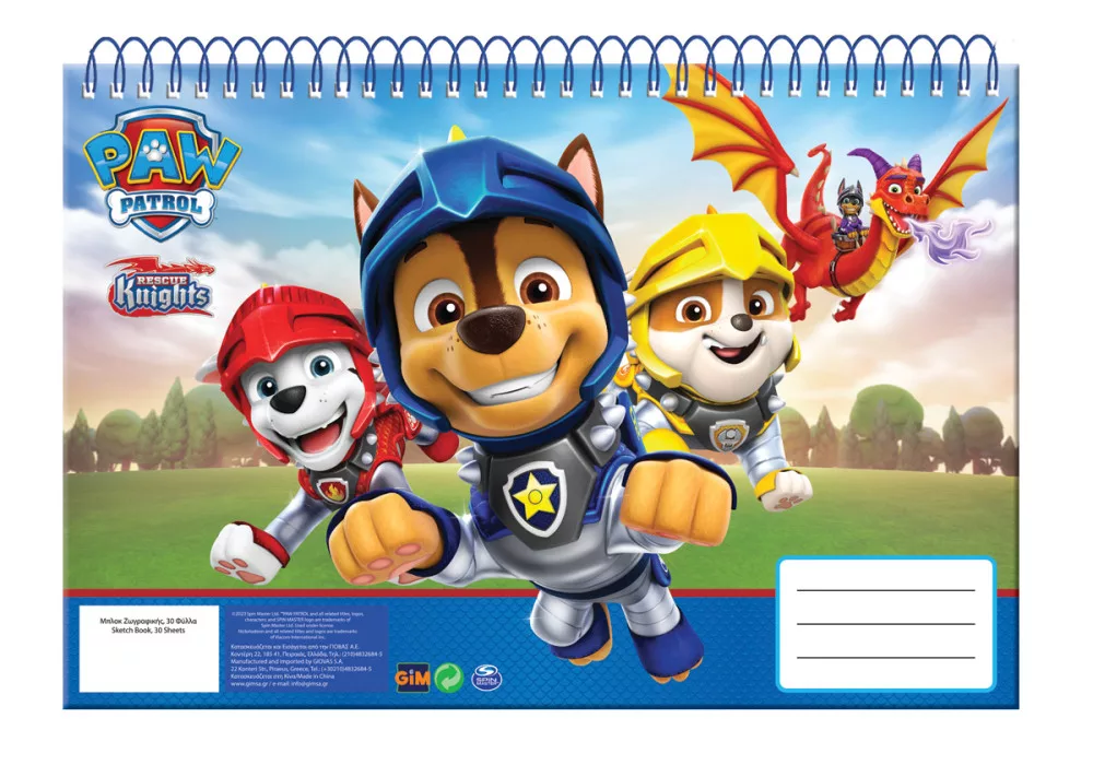 Špirálový skicár PAW PATROL