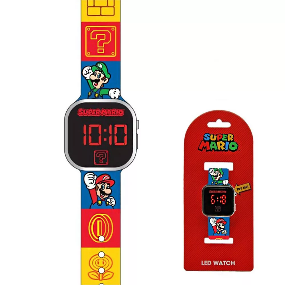 Digitálne LED hodinky SUPER MARIO