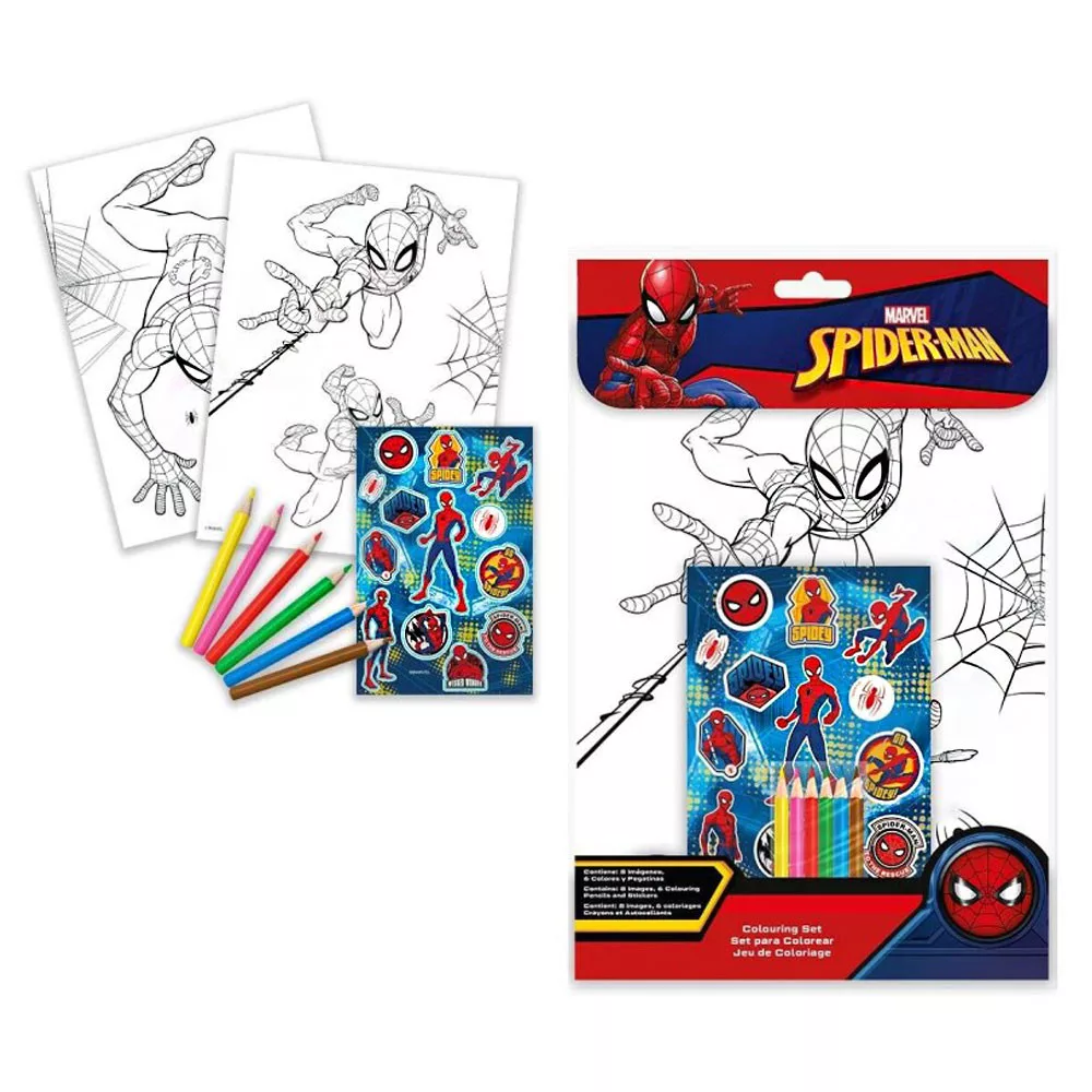 Sada na kreslenie + nálepky SPIDERMAN
