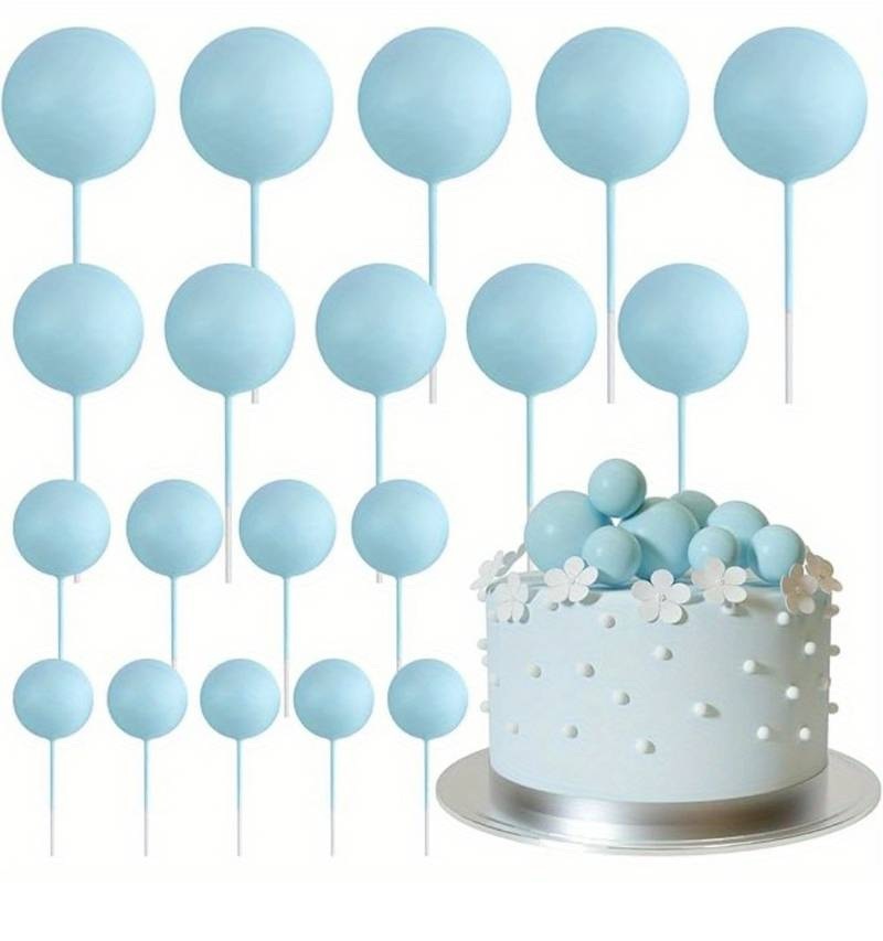 Tortový zápich GULIČKY bledomodré (20ks)