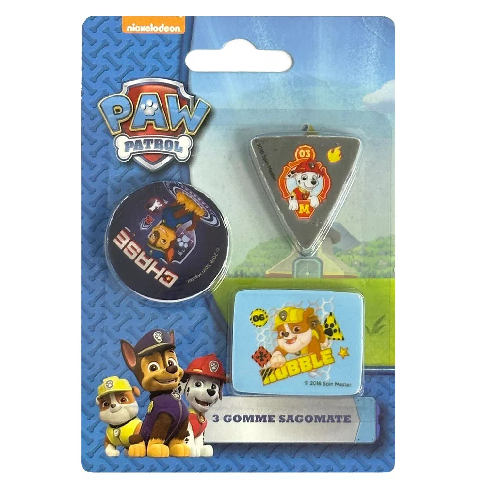 Školská guma 3ks PAW PATROL