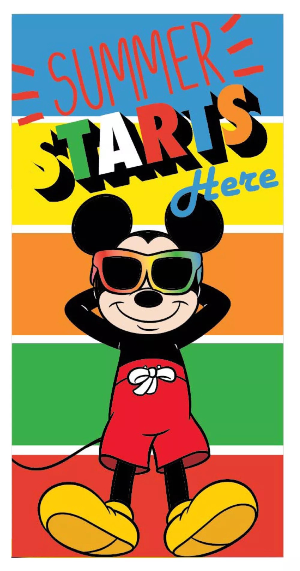 Osuška 70x137 MICKEY MOUSE summer - rýchloschnúca