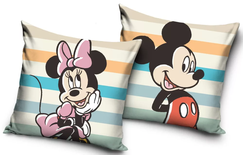 Vankúšik 40x40 MICKEY + MINNIE pásik
