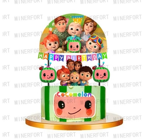 Tortový zápich COCOMELON rodinka