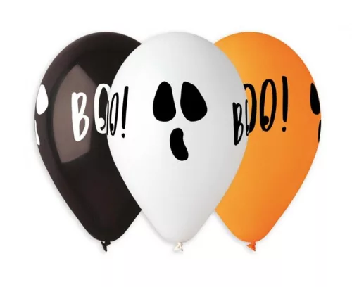 Balóny HALLOWEEN boo (5ks)