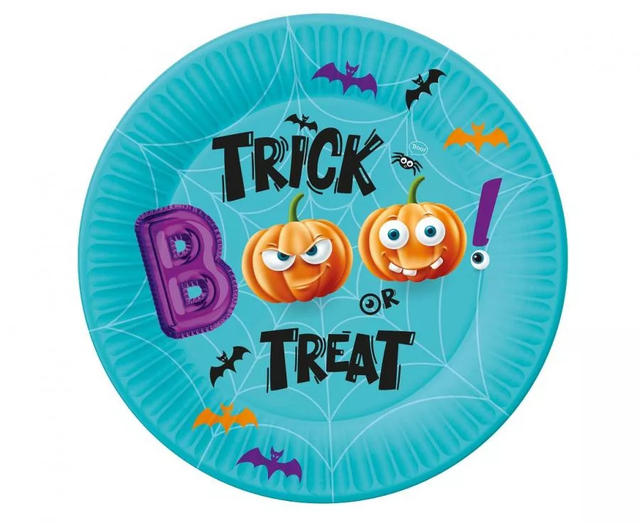 Papierový tanier 18cm TRICK OR TREAT (6ks)