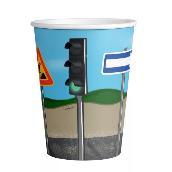 Papierový pohár 250ml PRACOVNÉ STROJE