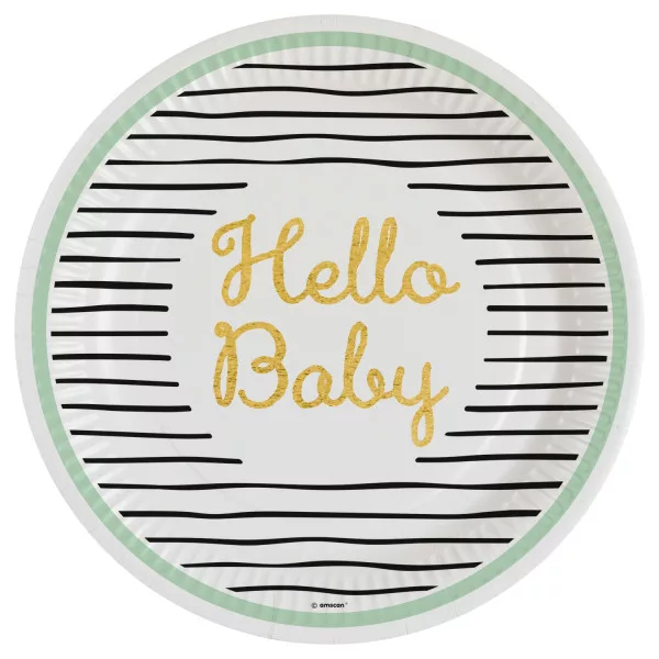 Papierový tanier 23cm BABY pásik
